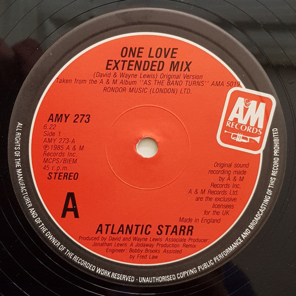 Atlantic Starr : One Love (Special Re-Mix) (12", Single)