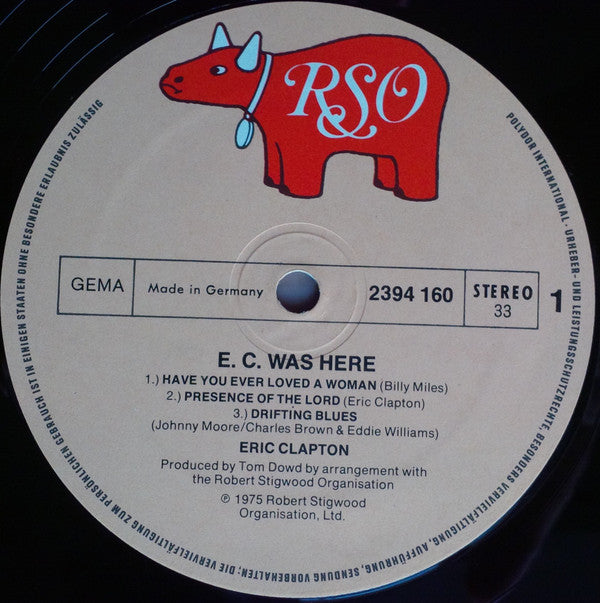 Eric Clapton : E.C. Was Here (LP, Album)