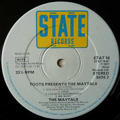 The Maytals : Toots Presents The Maytals (LP, Album)