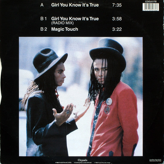 Milli Vanilli : Girl You Know It's True (12", Single)