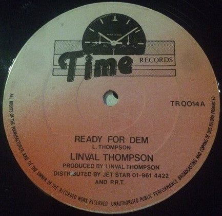 Linval Thompson : Ready For Dem / Left With A Broken Heart (12")