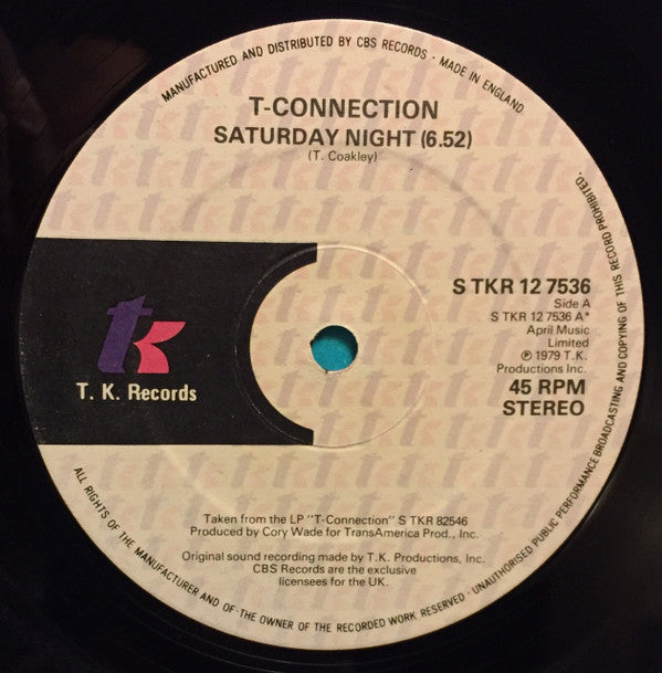 T-Connection : Saturday Night (12", Single, Ltd)