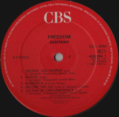 Santana : Freedom (LP, Album)