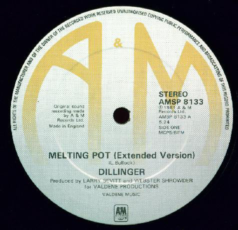 Dillinger : Melting Pot / Hearsay (12")