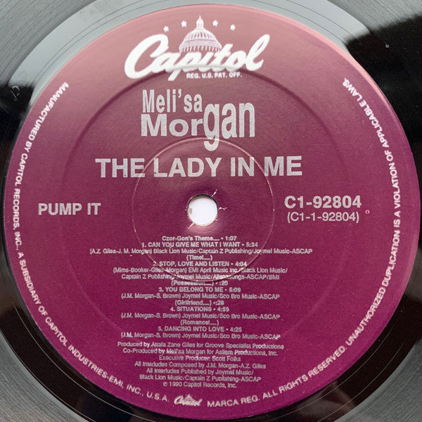 Meli'sa Morgan : The Lady In Me (LP, Album)