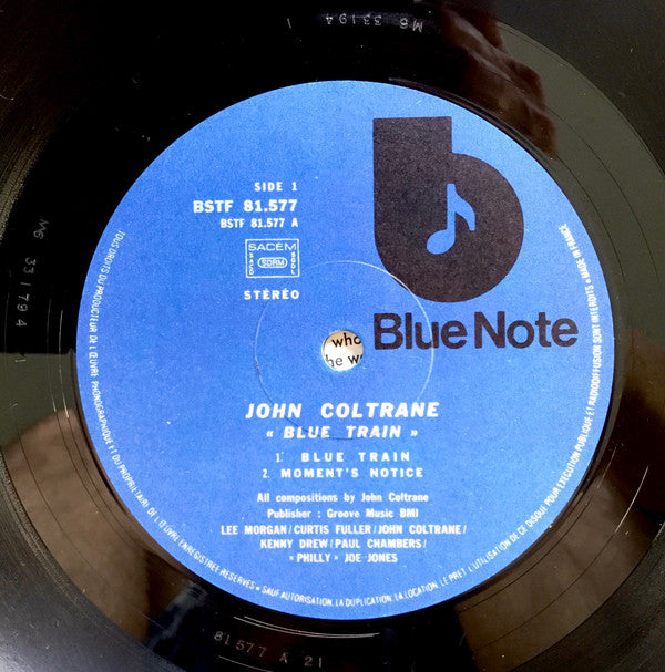 John Coltrane : Blue Train (LP, Album, RE)