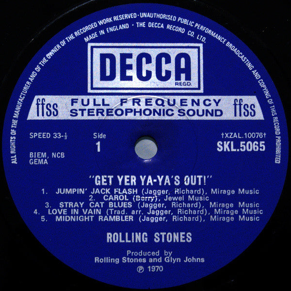 The Rolling Stones : Get Yer Ya-Ya's Out! (The Rolling Stones In Concert) (LP, Album)