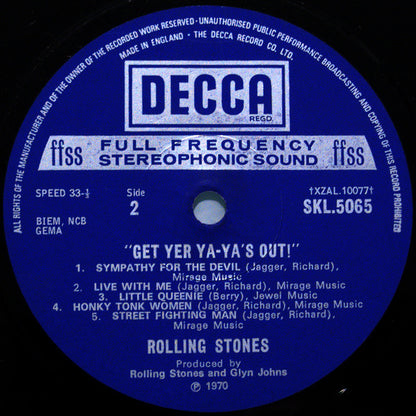 The Rolling Stones : Get Yer Ya-Ya's Out! (The Rolling Stones In Concert) (LP, Album)