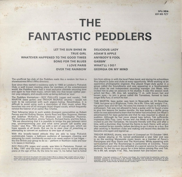 The Peddlers : The Fantastic Peddlers (LP, Comp)