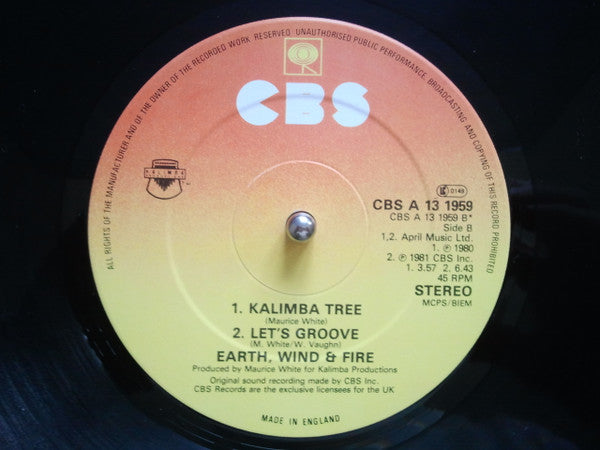 Earth, Wind & Fire : I've Had Enough (12", Pap)