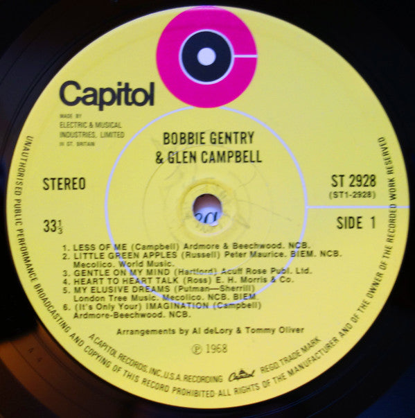 Bobbie Gentry & Glen Campbell : Bobbie Gentry & Glen Campbell (LP, Album, Gre)