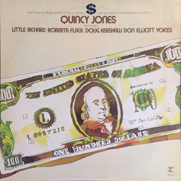 Quincy Jones And Featuring Little Richard / Roberta Flack / Doug Kershaw / The Don Elliott Voices : $ (Music From The Original Motion Picture Sound Track) (LP, Album, Ter)