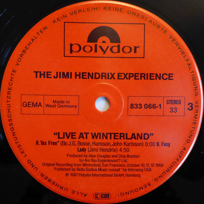 The Jimi Hendrix Experience : Live At Winterland (2xLP, Album)