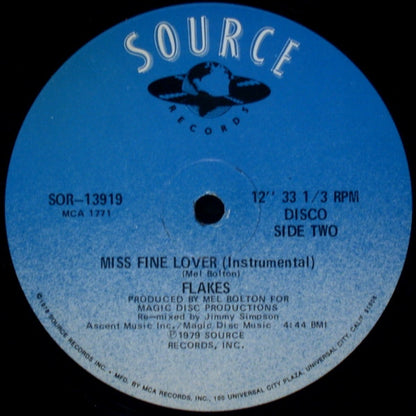 Flakes : Miss Fine Lover (12")