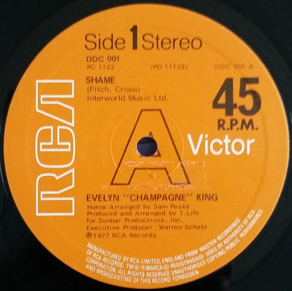 Evelyn King : Shame (12", Single, RE)