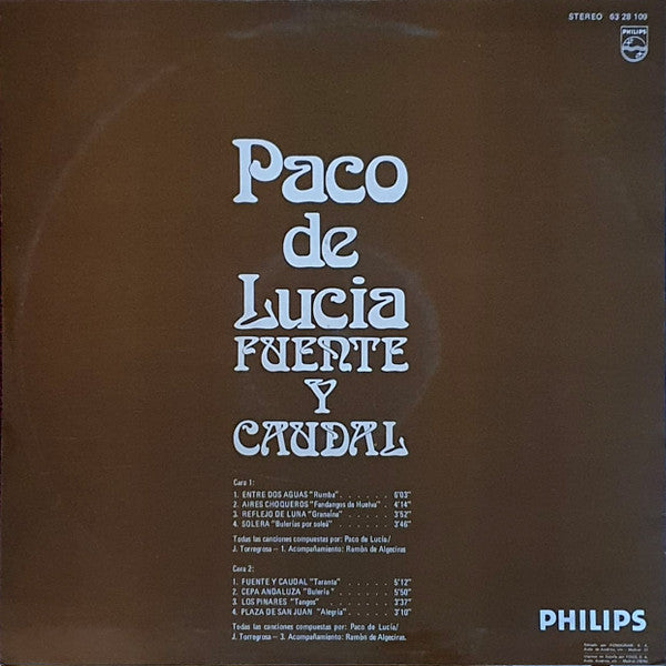 Paco De Lucia* : Fuente Y Caudal (LP, Album)