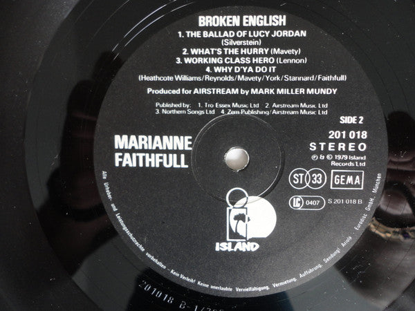 Marianne Faithfull : Broken English (LP, Album)