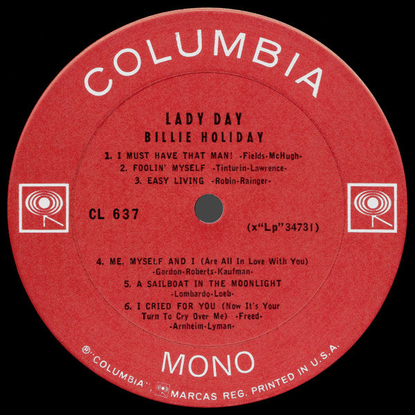 Billie Holiday : Lady Day (LP, Comp, Mono, RE, Pit)