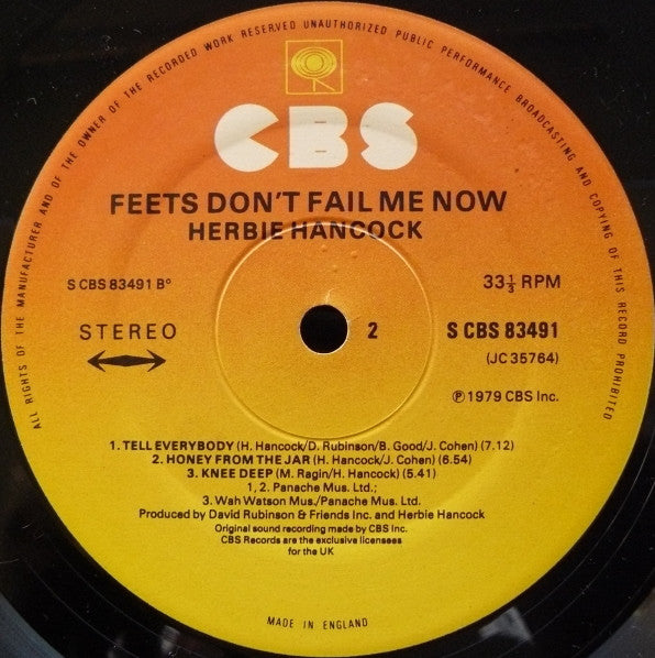 Herbie Hancock : Feets Don't Fail Me Now (LP, Album)