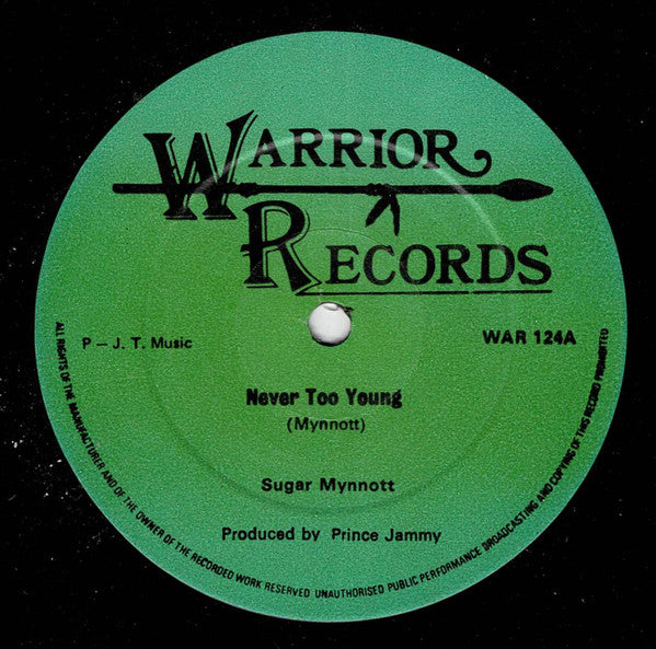 Sugar Minott / Don Carlos (2) : Never Too Young / Hey Little Girl (12", Gre)