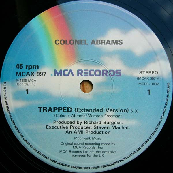 Colonel Abrams : Trapped (U.S. Remix) (Extended Versions) (12")