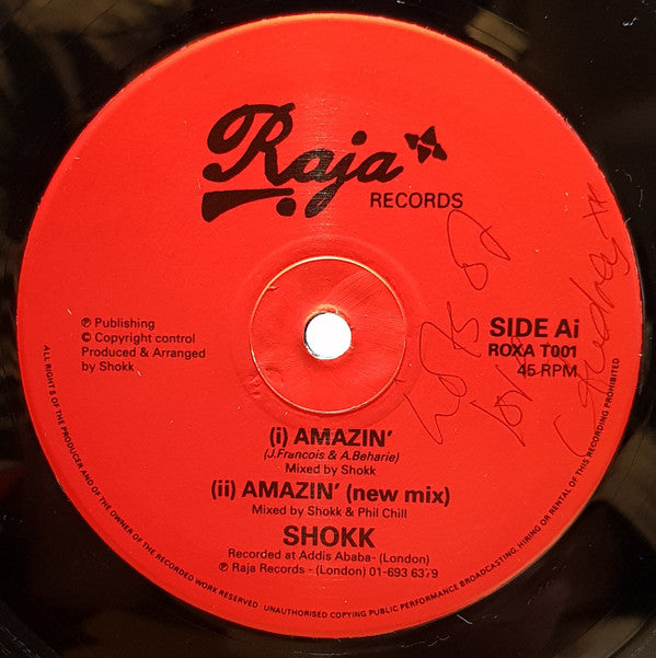 Shokk : Amazin' / Stay (12", Single)