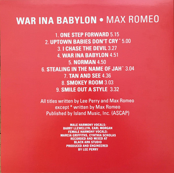 Max Romeo & The Upsetters : War Ina Babylon (LP, Album, RE, Unofficial)