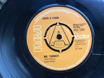 Zager & Evans : Mr. Turnkey (7", Promo)