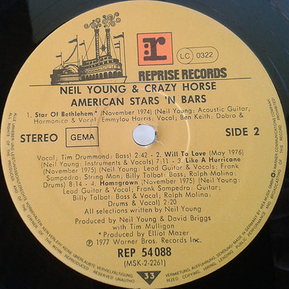 Neil Young : American Stars 'N Bars (LP, Album)