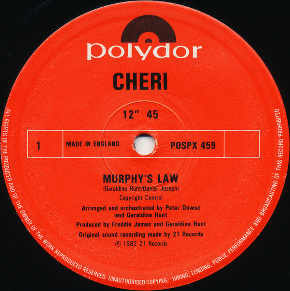 Cheri : Murphy's Law (12", Pap)