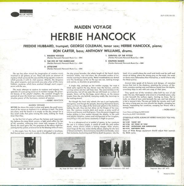 Herbie Hancock : Maiden Voyage (LP, Album, RE)