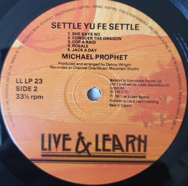 Michael Prophet : Settle Yu Fe Settle (LP, Album)