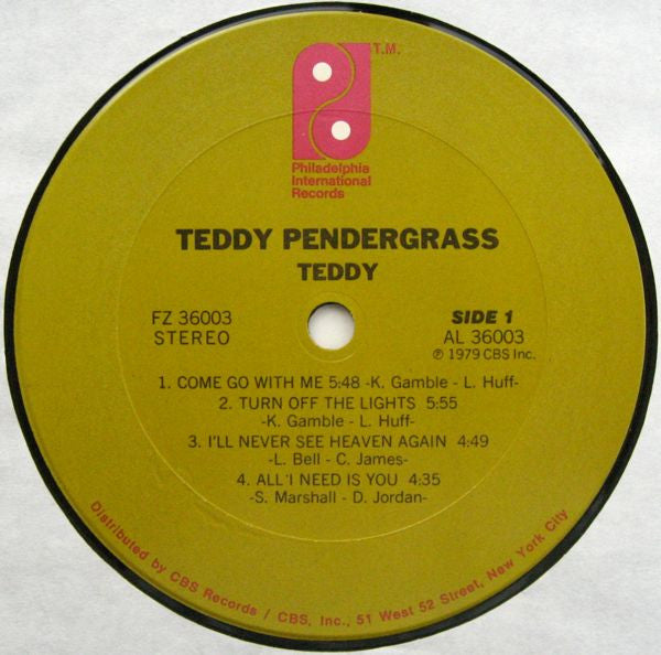 Teddy Pendergrass : Teddy (LP, Album, Pit)