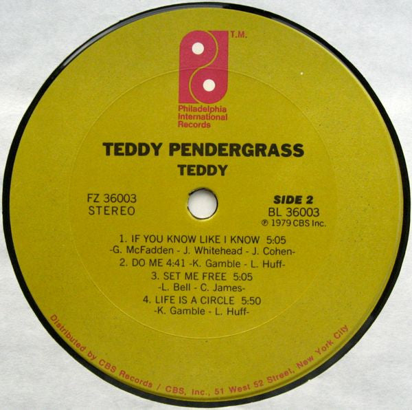 Teddy Pendergrass : Teddy (LP, Album, Pit)