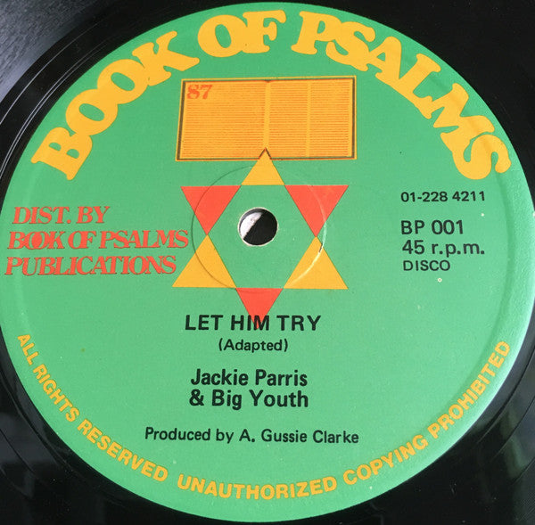 Jackie Paris (2) & Big Youth : Really Together / Let Him Try (12")