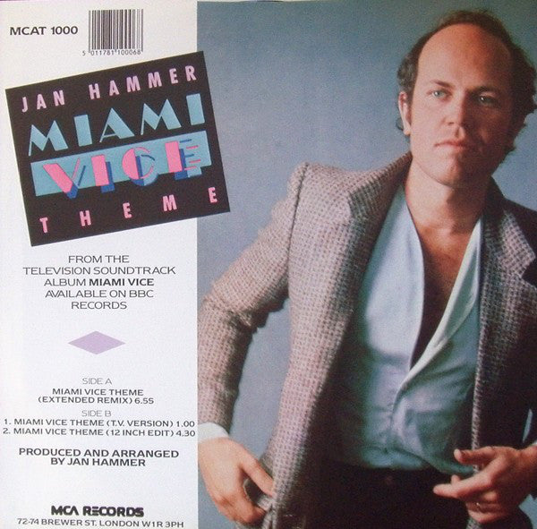 Jan Hammer : Miami Vice Theme (12", Single)